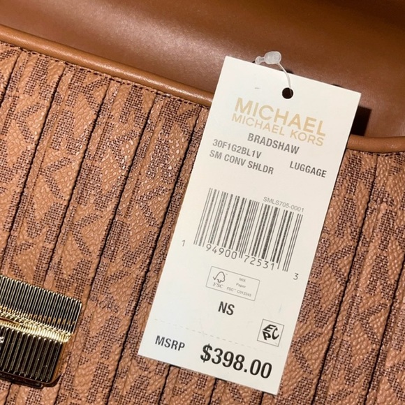 Bradshaw Small Pleated Logo Convertible Shoulder Bag